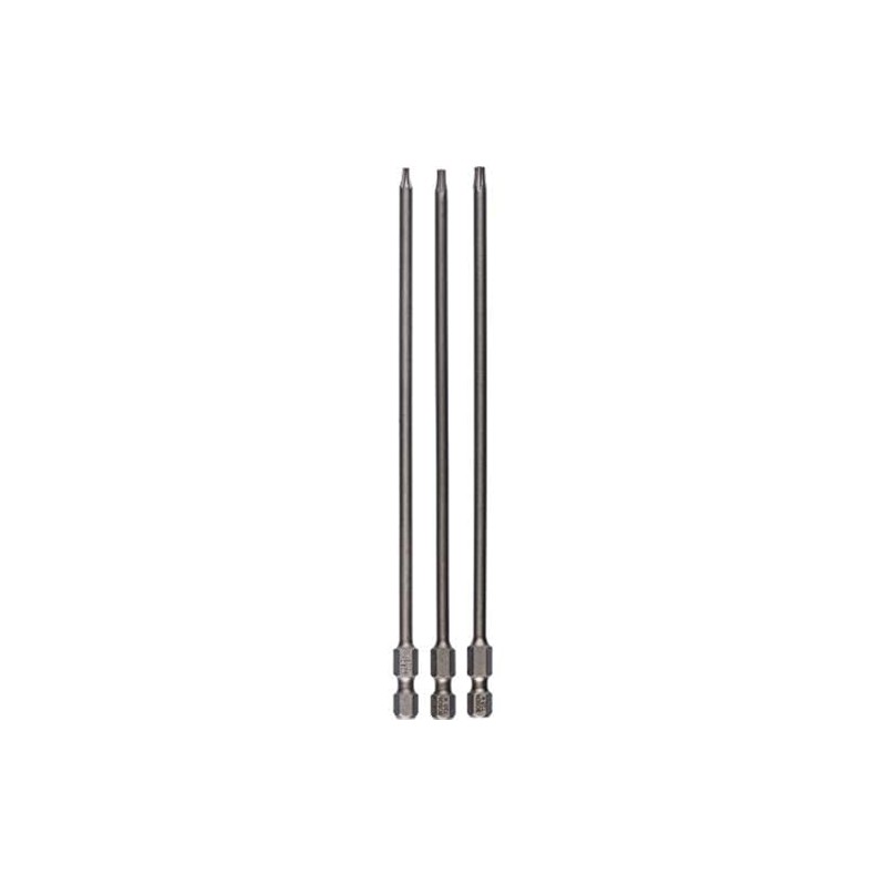 Bosch 2607001763 3-Piece Screwdriver bit Set, Extra Hard T8 T10