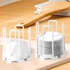 DIBALIYI 2 Pcs Bowl Rack for Kitchen Cutlery, Retractable Plastic