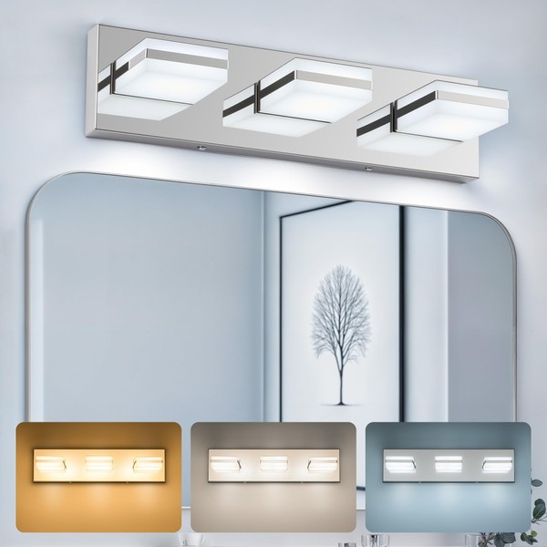 VONLUCE Bathroom Vanity Light Fixture, 3-Light Modern LED Vanity Lights,