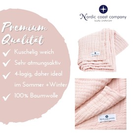 Nordic Coast Muslin Baby Blanket / Swaddling Blanket / Crawling Blanket / Burp Cloth