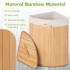 Giantex Corner Laundry Hamper with Lid, 58 L Bamboo Laundry