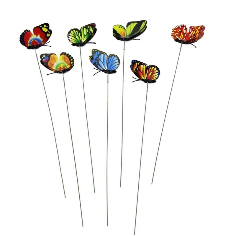 Alipis Butterfly Stakes Colourful Garden Butterflies On Sticks 3D Double