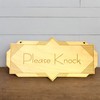 Sign - Please Knock - Raw Wood Door Sign 4x8