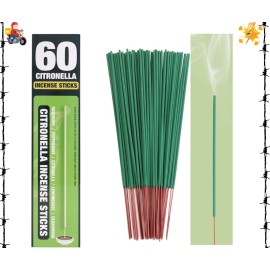 Elmeplh Citronella Incense Sticks 60 Pieces per Box - Outdoor Citronella Incense Stic.