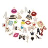 Julie Wang 100Pcs Enamel Charms Fashion Women Lipstick Purse High