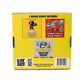 Future Race Car Driver Board Book Collection Box Set (ABC, 123, Colors Baby Book, Children's Book, Toddler Book)