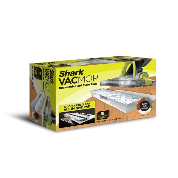 Shark Disposable Hard Floor Vacuum and Mop Pad 10 Count VACMOP Refill, White VMP10, 3