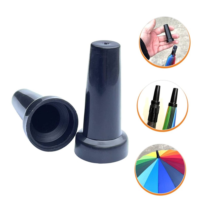 DOITOOL Clear Umbrella Walking Cane Tips 2pcs Protector Hiking End