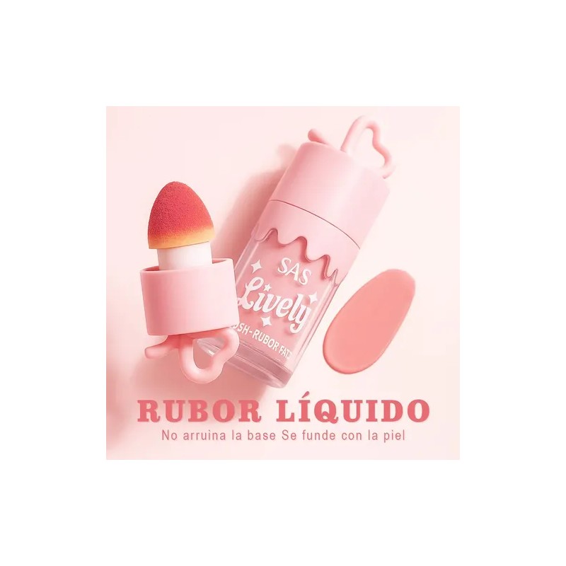 Rubor Líquido Sas Liquid Blush Larga Duración Alta Pigmentac