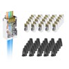 VCE 25-Pack Cat6 Shielded RJ45 Pass Through Connectors with RJ45