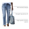 EVALESS Womens Jeans Stretchy High Waisted Pull On Ripped Distressed