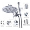 G-Promise All Metal Dual Shower Head Combo, 8 Inch Rainfall