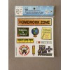 Sparrow Innovations “School Zone” Reusable Vinyl Stickers~Sheet 6” X 6