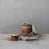 Creative Co-Op Mélange Acacia Wood Container with Marble Lid, Natural