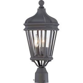 Minka Lavery Outdoor Post Lights 8695-66 Harrison Cast Aluminum Exterior Lighting Fixture, 40 Watts, Black
