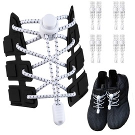 4 Pares de Agujetas Elásticos de goma con Sistema de Cierre Rápido,Cordones de Tenis Reflectantes sin Cordones,Longitud Ajustable, Unisex，Apto para Adultos,Niños,Zapatos de Cuero,Calzado Deportivo