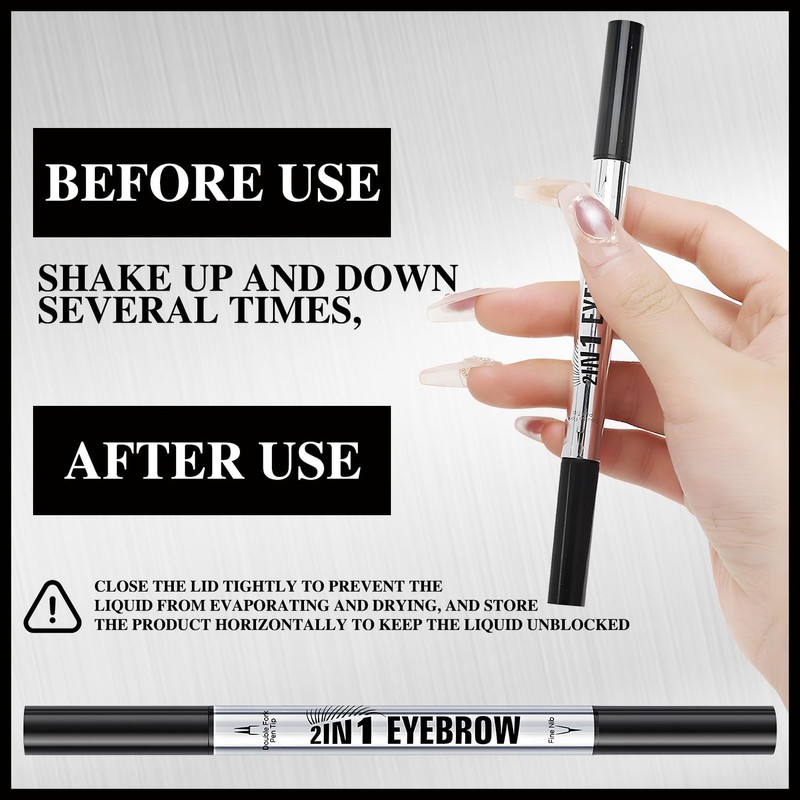 MOTIBACK 2-in-1 Dual-Ended Eyebrow Pen - Waterproof Microblading Brow Pencil