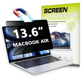 Attach & Go Removable Privacy Screen for 2026 MacBook Air 13.6 Inch (2026-2022 M5,M4,M3,M2), Detachable Anti-Spy Laptop Privacy Filter Shield, Anti Blue Light Anti Glare Screen Protector，Anti-Scratch
