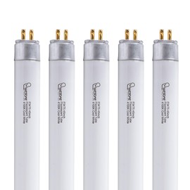 F54T5/841/HO Fluorescent Light Bulb, 46 Inch, T5 54 Watt Replacement Tube, 4100K Cool White, 4200 Lumens, High Output, G5 Bi-Pin Base, 4FT T5 Grow Light Bulbs - 5 Pack
