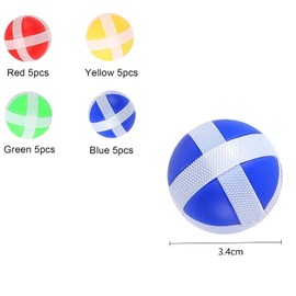 LATRAT Pack of 20 Children's tape Ball Game Set Replacement Balls Paddle Ball Game tape Throwing Game for Indoor Outdoor Use, 4 Colours