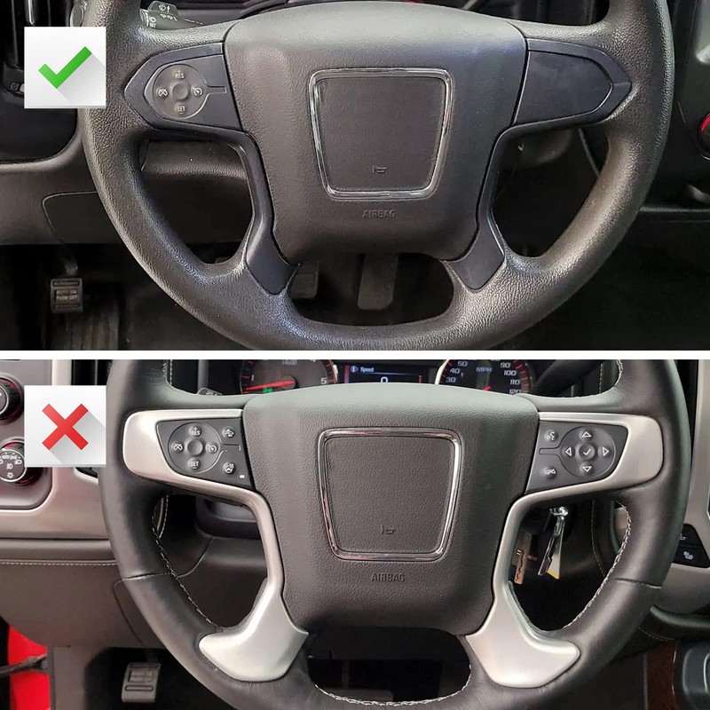 JeCar Steering Wheel Trim Cover ABS Interior Decoration Accessories Compatible