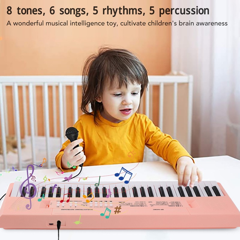 54 Key Keyboard Piano Smoothly Plastic Keyboard Piano Portable Dual