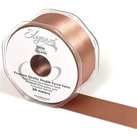 OloreHome Eleganza Double Faced Satin Ribbon Deep Rose Gold 38mm x 20m