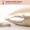 mikimini Queen Satin Pillowcase with Zipper,20 x 30 Inches High-Grade