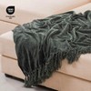 RECYCO Throw Blanket Soft Cozy Chenille Throw Blanket with Fringe