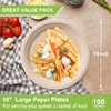 GREENESAGE Paper Plates 10 inch, 100 Pack Paper Plates Bulk,