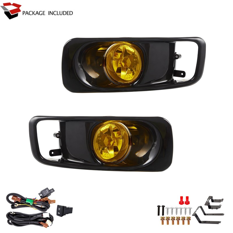 SPIEGEER Fog Lights Assembly for 1999 2000 Honda Civic Replacement