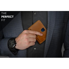 SERMAN BRANDS RFID Blocking Wallets for Men Slim Mens Leather Minimalist Card Front Pocket Bifold Travel Thin (NEW California Desert 5.S)