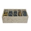 AgentMoon Belt Storage Organizer with 6 Compartments,Belt Protection Box.Luxury Velour