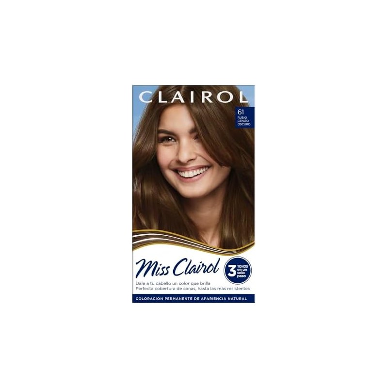 Miss Clairol Tinte Permanente 61 Rubio Cenizo Oscuro