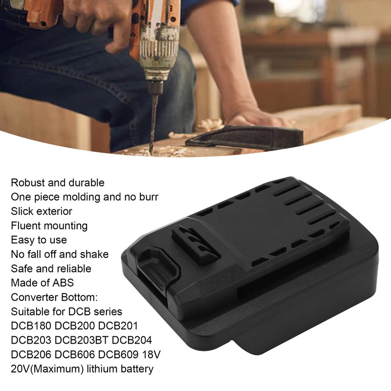 Power Tool Battery Converter Slick Exterior Lithium Battery Adapter for
