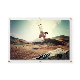 Wexel Art 28x40-Inch Double Panel Grade Acrylic Floating Frame with Gold Hardware for, 24x36-Inch Art & Photos