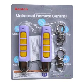 Twins Kit2 Universal 4 Buttons Cloning Wireless Alarms Remote Control Replacement Electric Gate 433.92MHz for Car Garage Door Rolling Doors Gate Skylight Lock(Purple-Black) (ABCD, Purple-Yellow)