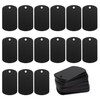 50 x Black Anodised Aluminium Blank Stamping Blanks for Engraving