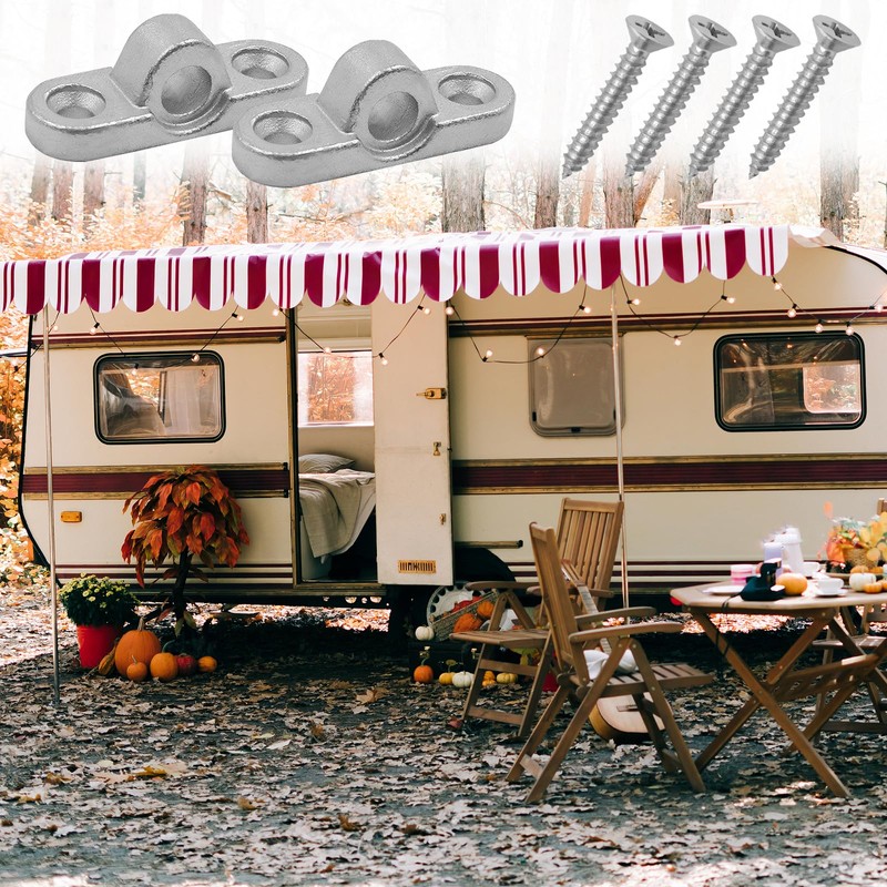 4Pcs Silver Awning Eyelets Wall Eyelets, 304 Stainless Steel Awning