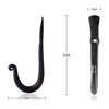 Fayesia Living Black Wall Hooks for Hanging - Blacksmith Handcrafted
