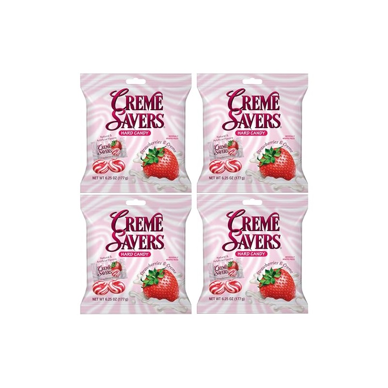 Cream Savers Strawberries & Cream, 6.25 Ounce Bag (Pack of