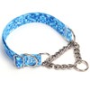 Martingale Collar for Dogs with Blue Geometric Diamonds, Trainer Approved