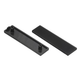 MECCANIXITY 10Pcs Standard Plastic Rectangle Aluminum Extrusion End Cap Black Hole Dia 5.2mm 80x20mm for Trolley, Fish Tank Rack, Storage Rack