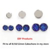 Alysee 50pcs(25pairs) Stainless Steel Stud Earring Cabochon Setting Flat Round