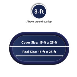 Blue Wave 16-ft x 25-ft Oval Leaf Net Above Ground Pool Cover