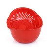 Mintra Home Mixing Bowl w/Colander (Large 4.5L, Red) - For