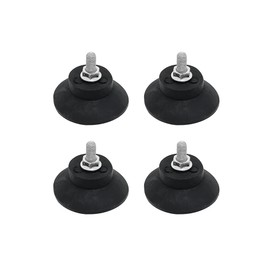 4pcs Air Compressor Foot Pads, Black Shock Absorption Pad Rubber Foot Mount Vibration Pads with Screw for Oil Free Air Compressor (M6)