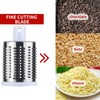 Rotary Cheese Grater with 3 Stainless Steel Blades – Handheld