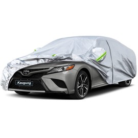 Kaugung 6 Layers Car Cover Custom Fit Toyota Camry Sedan from 1991 to 2024, Waterproof Car Cover All Weather for Automobiles Outdoor Indoor with Zipper Door, Sun Rain Dust Snow Protection.