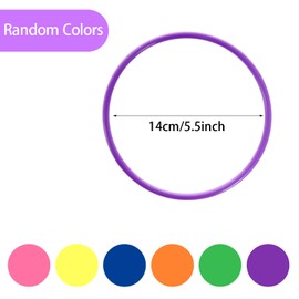 Topbuti 24 Pcs Plastic Ring Toss Game 5.5 Inch Carnival Rings for Speed and Agility Practice Games, Garden Backyard Outdoor Games, Bridal Shower Game, Game Booth